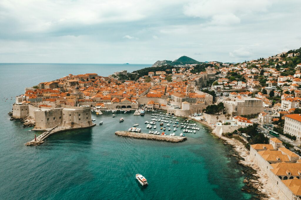 Croatie en Van vue sur la vieille ville de Dubrovnik
